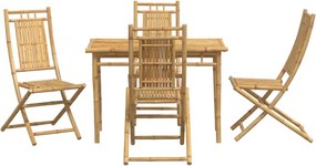 vidaXL Σετ Τραπεζαρίας Κήπου 5 Τεμαχίων από Μπαμπού