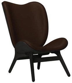 Πολυθρόνα A Conversation Piece Tall Hope Leather 5104C5577-11 73x93x106cm Black Oak Brown