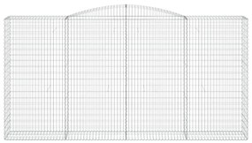 vidaXL Συρματοκιβώτια Τοξωτά 9 τεμ. 400x50x200/220 εκ. Γαλβαν. Ατσάλι