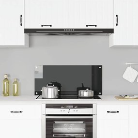 vidaXL Πλάτη Κουζίνας Μαύρη 90 x 40 εκ. από Ψημένο Γυαλί