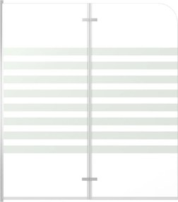 vidaXL Καμπίνα Μπανιέρας 120 x 140 εκ. από Ψημένο Γυαλί Ριγέ