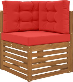 vidaXL Μαξιλάρι Καναπέ Εξωτερικού Χώρου 3 pcs Κόκκινο Πολυεστέρας
