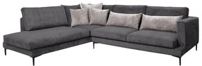 Corner Sofa Lusero Fylliana Left Corner Dark Grey - Grey 300x230x88 cm