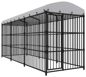 vidaXL Κλουβί Σκύλου Εξωτερικού Χώρου 450x150x210 εκ. με Στέγαστρο