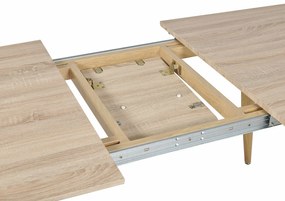 Τραπέζι Berwyn 1340, Ανοιχτό χρώμα ξύλου, 77x90x180cm, 57 kg, Επιμήκυνση, Ινοσανίδες μέσης πυκνότητας, Μέταλλο | Epipla1.gr