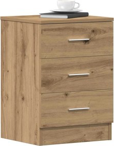 vidaXL Κομοδίνα 2 τεμ. τεχνίτης Δρυς 38x35x55 εκ. από Επεξεργ Ξύλο