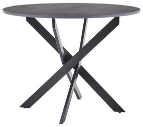 Τραπέζι Dammero μελαμίνης ανθρακί-μαύρο Φ100x75εκ Υλικό: Black powder coating legs 20*60mm.thickness 1.2mm.  18mm MDF melamine table top 101-000089