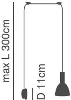 SE21-NM-4-NM1W-MS2 ADEPT TUBE Nickel Matt Wall Lamp Black Metal Shade+