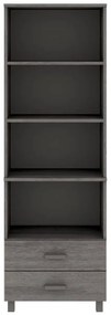 vidaXL Ντουλάπι HAMAR Αν. Γκρι 60 x 35 x 180 εκ Μασίφ Ξύλο Πεύκου