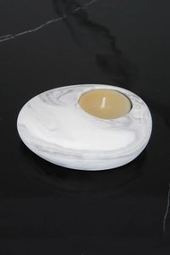 Χειροποίητο κηροπήγιο από μπετόν 3x3x7 cm - Μαύρο και λευκό 3 x 3