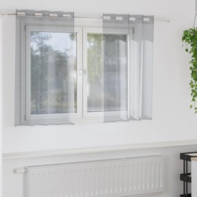 vidaXL Κουρτίνες 2 pcs Σκούρο γκρι 140 x 140 εκ. Πολυεστέρας