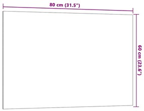 vidaXL Πίνακας Επιτοίχιος Μαγνητικός Λευκός 80 x 60 εκ. Ψημένο Γυαλί