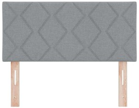 vidaXL Κεφαλάρι με φώτα λωρίδας LED Ανοιχτό γκρι 100 cm ύφασμα