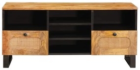 vidaXL Ντουλάπι TV με ράφι Καφέ 100 x 33,5 x 46 εκ Στερεό ξύλο μάνγκο