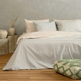 Σεντόνια Υπέρδιπλα (Σετ) Melinen Casual Line Nika L.Blue Γκρι,Γαλάζιο Με Λάστιχο 160x200+32