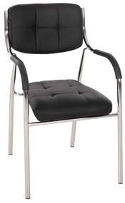 ΚΑΡΕΚΛΑ ΕΠΙΣΚΕΠΤΟΥ OBERON HM1018.01 ΜΑΥΡΟ PU 51x52x86Υ εκ.