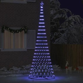 vidaXL LED Χριστουγεννιάτικο Δέντρο Μπλε 400 cm Μέταλλο