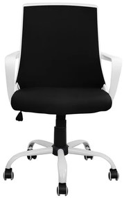 ΚΑΡΕΚΛΑ ΓΡΑΦΕΙΟΥ MALFOI HM1053.01 ΜΑΥΡO MESH &amp; ΠΟΔΙ ΜΕΤΑΛΛΙΚΟ 58x59x103 εκ.