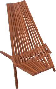 Πολυθρόνα Phoenox pakoworld πτυσσόμενη φυσικό teak ξύλο 65x90x87εκ