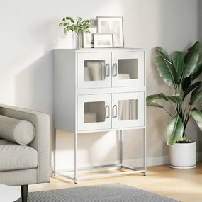 vidaXL Highboard Λευκό 68x39x107 cm Ατσάλι