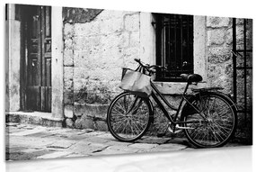 Εικόνα ρετρό ποδήλατο σε ασπρόμαυρο σχέδιο - 120x80