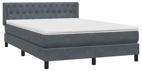 ΚΡΕΒΑΤΙ BOXSPRING ΜΕ ΣΤΡΩΜΑ ΣΚΟΥΡΟ ΓΚΡΙ 160X210 ΕΚ. ΒΕΛΟΥΔΙΝΟ 3318370