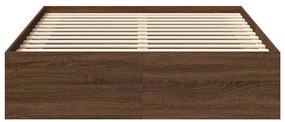 vidaXL Πλαίσιο Κρεβατιού Καφέ Δρυς 150 x 200 εκ. King Size