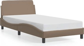 vidaXL Πλαίσιο Κρεβατιού Dover Καπουτσίνο 100x200εκ. Συνθ. Δέρμα