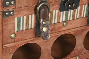 Μπουκαλοθήκη Home ESPRIT Καφέ Λεύκες 40 x 35,5 x 71 cm