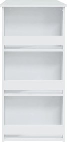 vidaXL Τραπέζι Μπαρ με Ράφια Λευκό 102 x 50 x 103,5 εκ.από Επεξ. Ξύλο