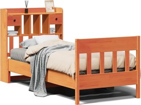 vidaXL Σκελετός Κρεβ. Χωρίς Στρώμα Καφέ Κεριού 75x190 εκ Μασίφ Πεύκο