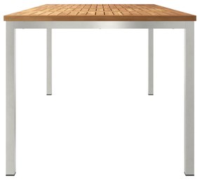 vidaXL Τραπέζι Εξωτερικού Χώρου 180x90x75 cm Μασίφ Ξύλο Teak