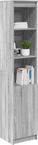 vidaXL Ντουλάπι Γκρι Sonoma 37,5x35x180 εκ. Επεξεργασμένο Ξύλο