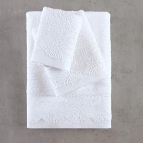 Πετσέτες Hypatia (Σετ 3τμχ) White Ρυθμός Towels Set 80x150cm 100% Βαμβάκι