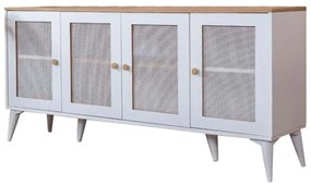 Μπουφές Calvin 277WLN1122 180x41x80cm White-Oak Mdf