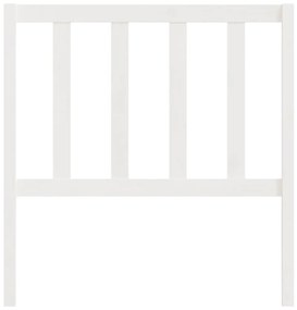 vidaXL Κεφαλάρι Κρεβατιού Λευκό 106 x 4 x 100 εκ. Μασίφ Ξύλο Πεύκου