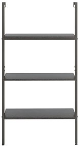 vidaXL Ραφιέρα Κεκλιμένη 3 Επιπέδων Μαύρη 64x35x120,5 εκ.