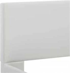 vidaXL Πλαίσιο Κρεβατιού με LED Λευκό 100x200 εκ. Συνθετικό Δέρμα