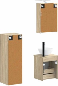 vidaXL Σετ Επίπλων Μπάνιου 4 pcs Sonoma Δρυς
