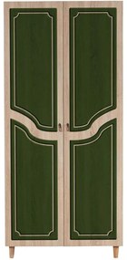 Ντουλάπα Δίφυλλη Stil 869VEL4239 90x52x192cm Oak-Green Δίφυλλη