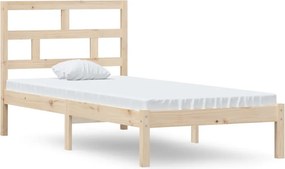 vidaXL Πλαίσιο Κρεβατιού 90 x 190 εκ. από Μασίφ Ξύλο Single