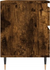 vidaXL Κομοδίνα 2 τεμ. Καπνιστή Δρυς 40 x 35 x 50 εκ. Επεξεργ. Ξύλο