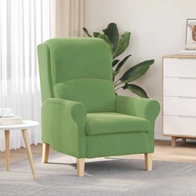 vidaXL Πολυθρόνα Ανοιχτό πράσινο 76 x 94 x 102 εκ Βελούδο