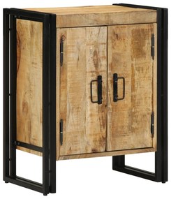 vidaXL Ντουλάπα Παπουτσιών Μαύρη 30x30x40 εκ. Μασίφ Ξύλο Μάνγκο και Σίδερο
