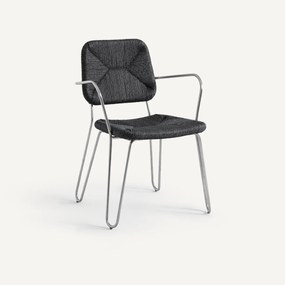 Πολυθρόνα τραπεζαρίας από πλεγμένη συνθετική ψάθα ECOLENE, Pause