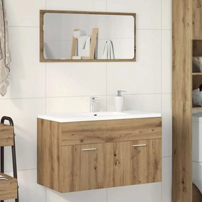 vidaXL Ντουλάπι νιπτήρα μπάνιου Artisan Oak Κατασκευασμένο ξύλο