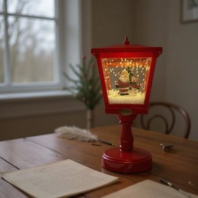 Φανάρι vintage με χιόνι και 4 λειτουργίες