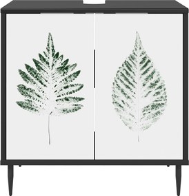 vidaXL Ντουλάπι Μπάνιου HANAU Μαύρη Δρυς 60 x 40 x 61 εκ