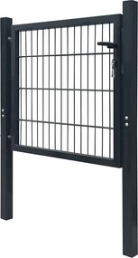 vidaXL Πόρτα Περίφραξης 2D (Μονή) Ανθρακί Γκρι 100x80 εκ.