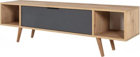 Έπιπλο Τηλεόρασης Sapphire Δρυς / Ανθρακί FUNOVOS 160x35x18